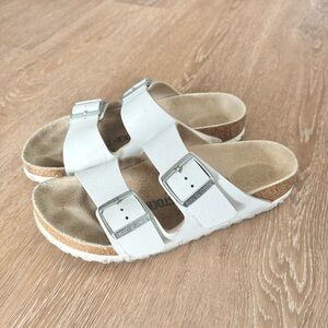 Birkenstock Arizona Leather - White - 38 N / 7-7.5